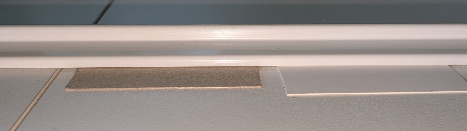 HQ Sixteen - table track shims - detail