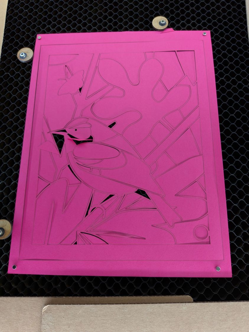 Layered paper alignment