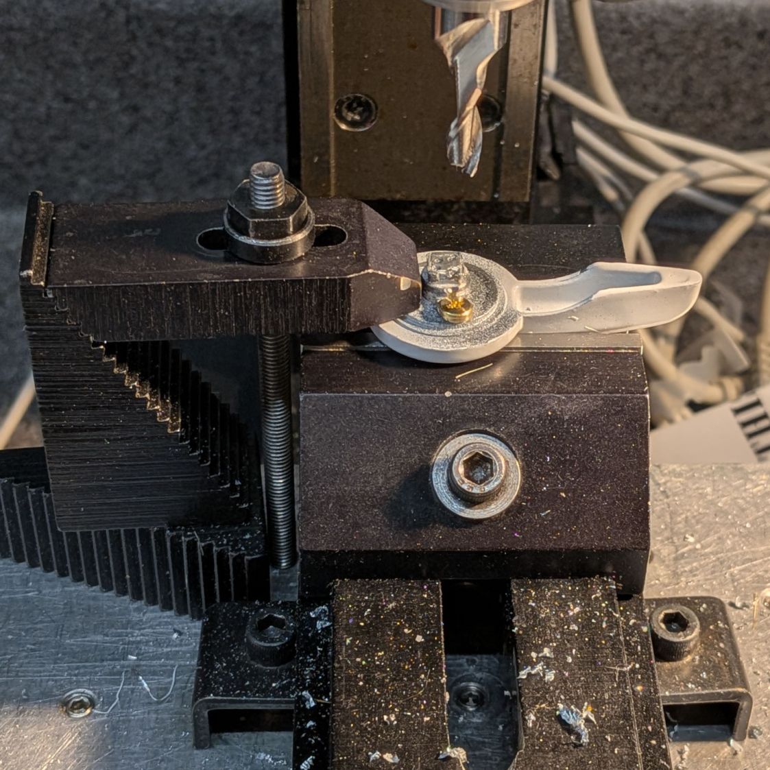 Window latch cam - Sherline setup