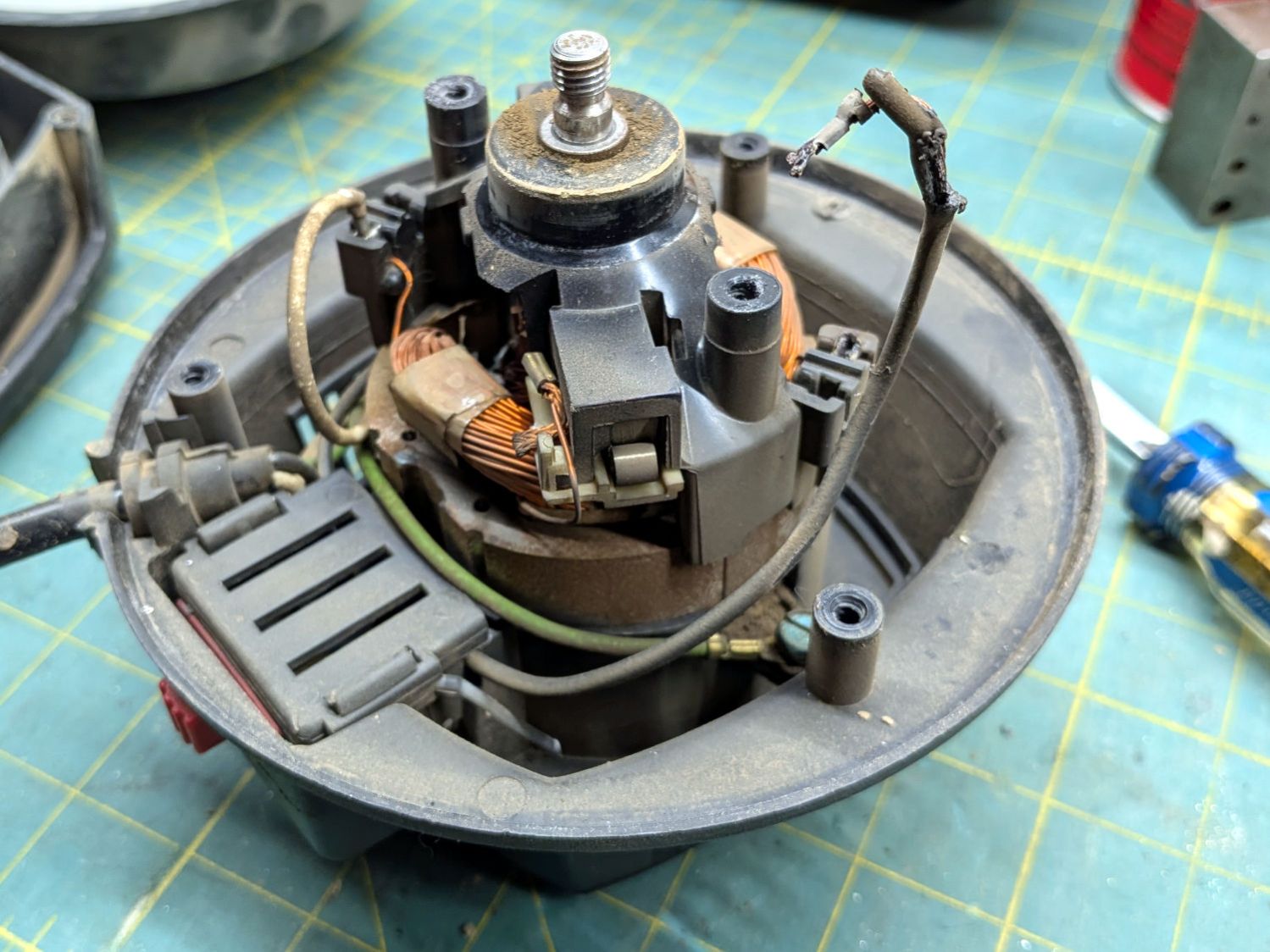 Shopvac motor - charred wire