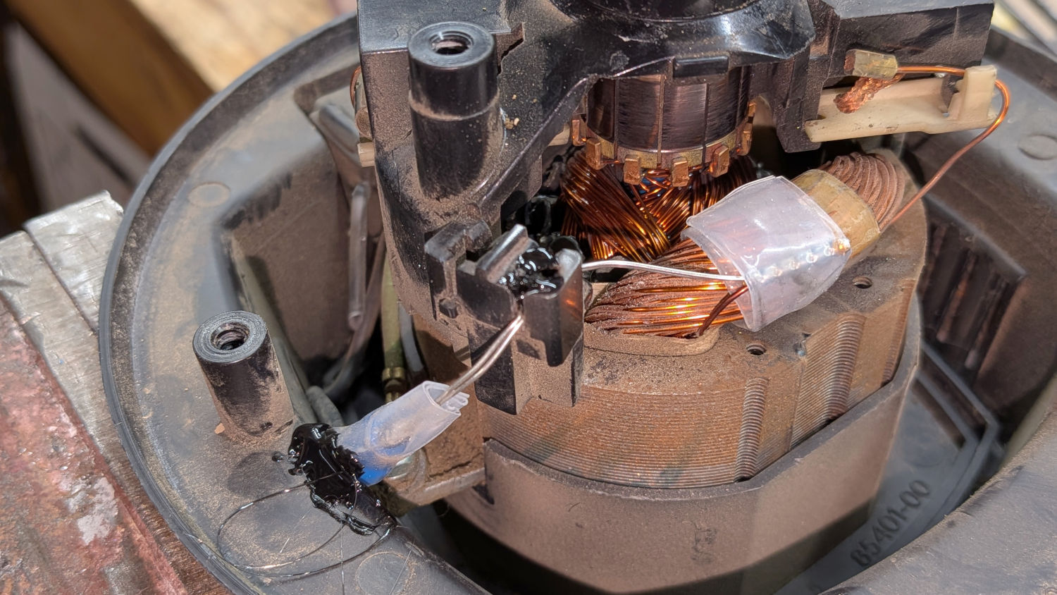 Shopvac motor - repaired wire