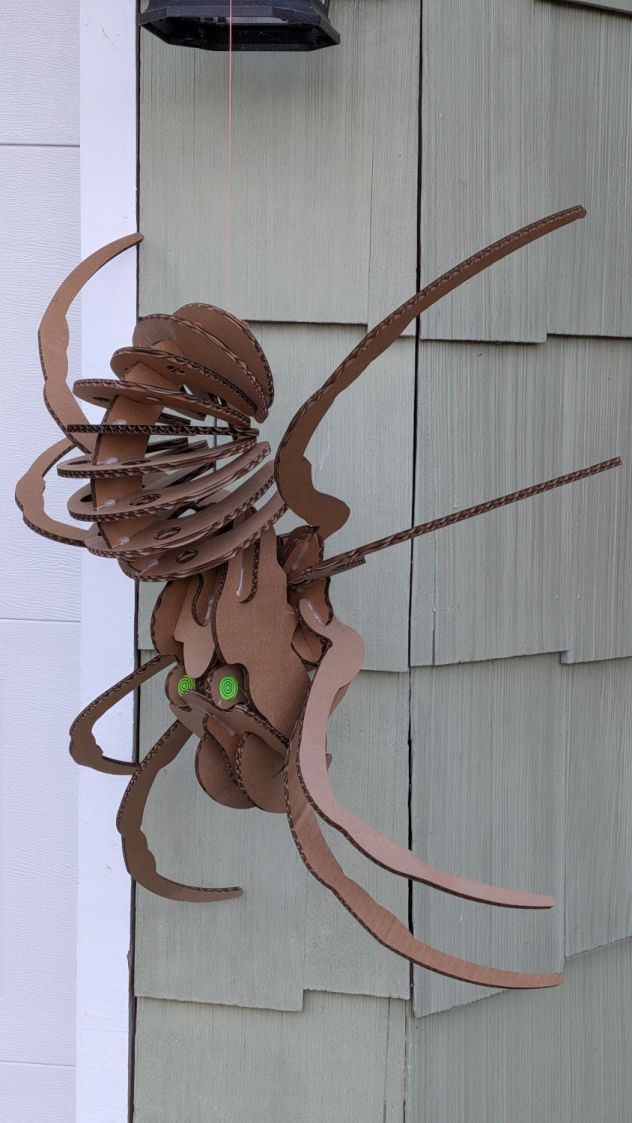 Cardboard Spider - garage right
