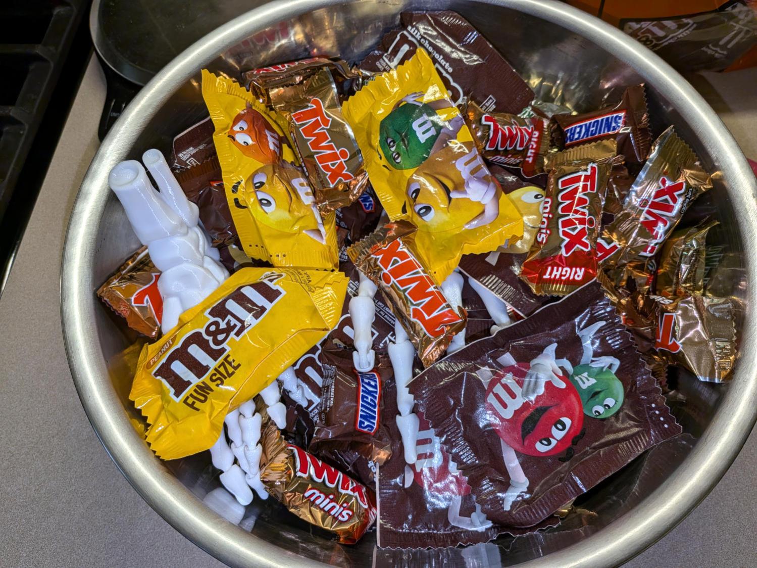 Halloween Candy - hidden skeleton parts