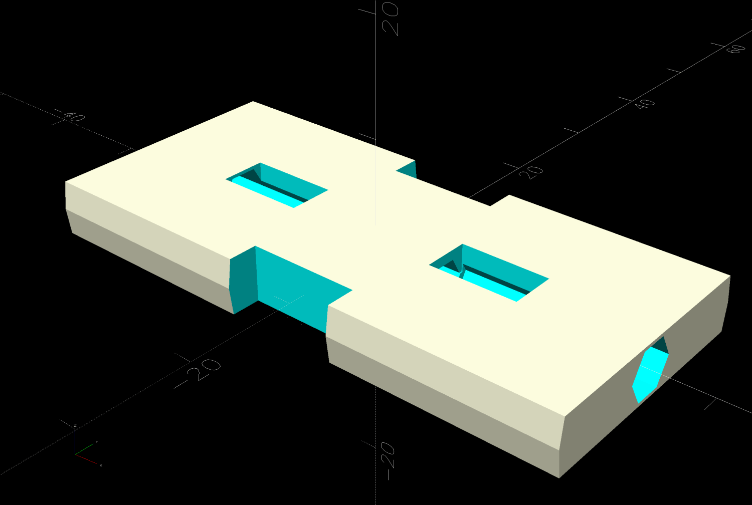 Running Light Circuit Plate - two inserts - solid model