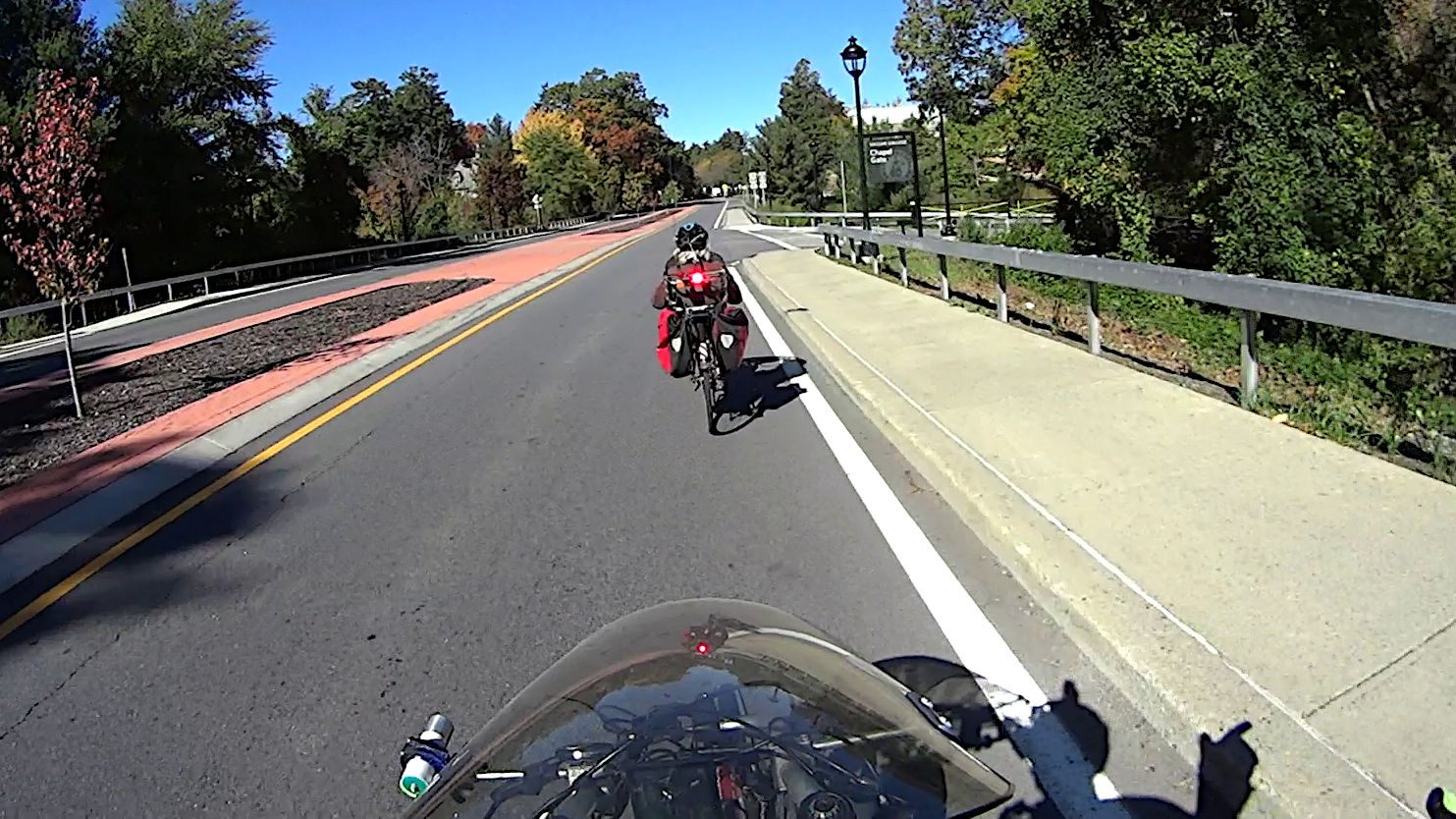 Tour Easy Running Light - taillight in use